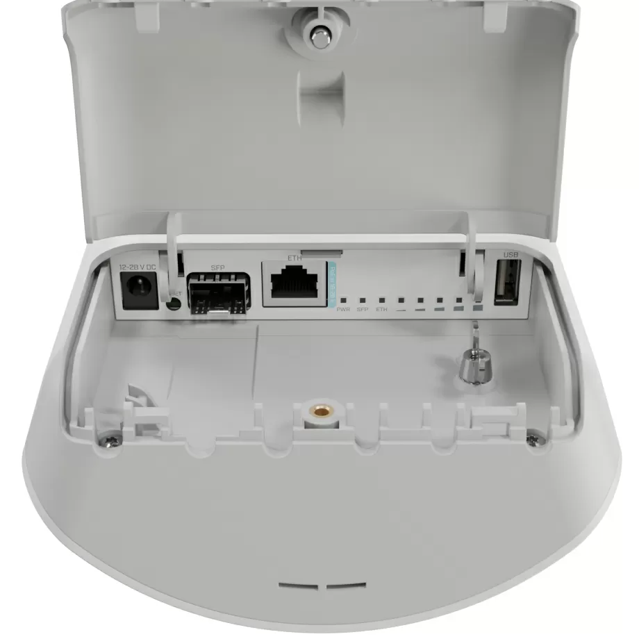 Ethernet, SFP and power interfaces.