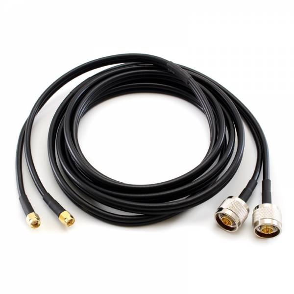 N Male / SMA Male 2.5m Twin Câble coaxial