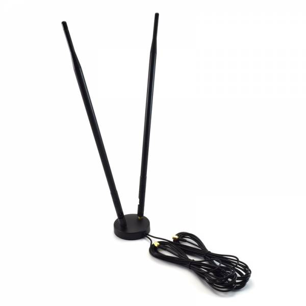4G LTE 9dBi Antenne Double Omni Intérieure TS9 3m