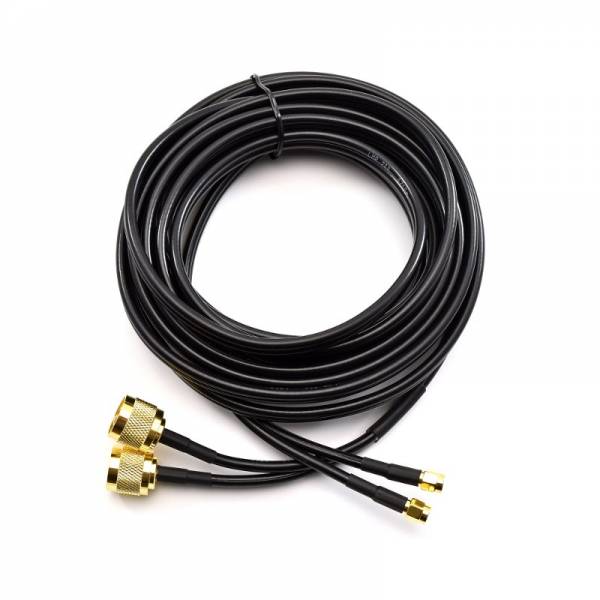 N Male / SMA Male 5m Twin Gold Câble coaxial