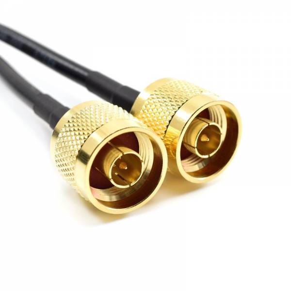 N Male / SMA Male 2.5m Twin Gold Câble coaxial