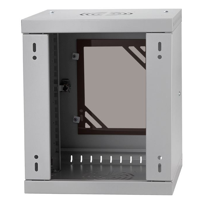 Armoire à Crémaillère 10" 6U, 300mm, Porte Vitrée, Gris