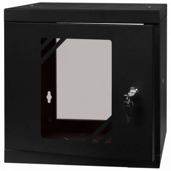 Armoire à Crémaillère 10" 6U, 300mm, Porte Vitrée, Noir