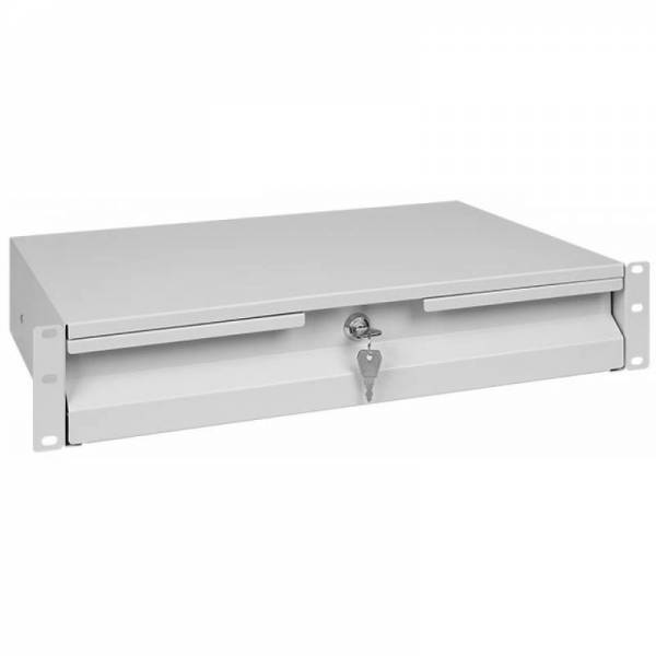 Tiroir à Crémaillère 19" 2U, Gris