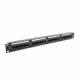 Panneau de raccordement Cat5e UTP 24-Port RJ-45 19" 1U Noir