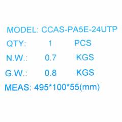 Panneau de raccordement Cat5e UTP 24-Port RJ-45 19" 1U Noir