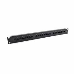 Panneau de brassage Cat6 UTP 24-Port RJ-45 19" 1U avec étagère