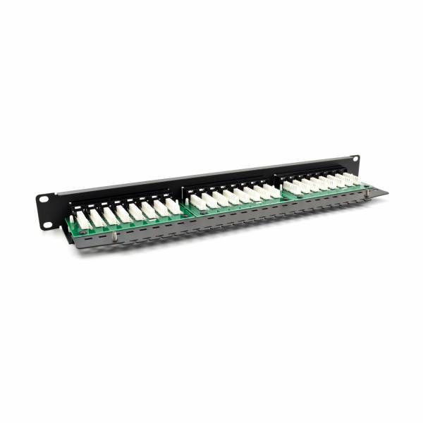 Panneau de brassage Cat6 UTP 24-Port RJ-45 19" 1U avec étagère