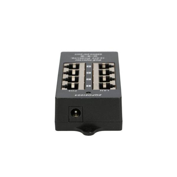 Injecteur POE 4 Ports Boîtier Noir