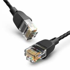 Câble patch mince UTP Cat6A 0.5m noir