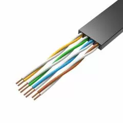 Câble patch Plat UTP Cat6 1m noir