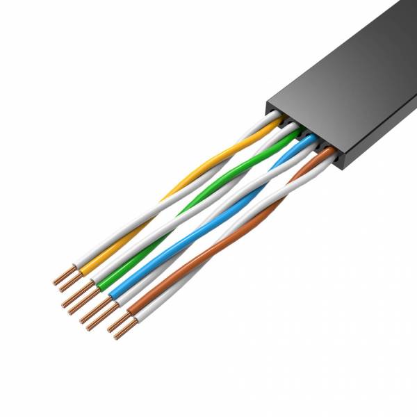 Câble patch Plat UTP Cat6 1.5m noir