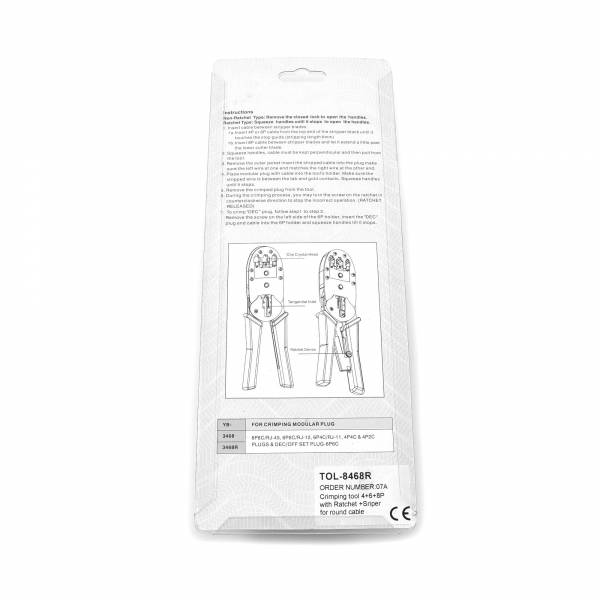 Outil de sertissage pour Connecteurs RJ45, RJ12, RJ11 TOL-8468R