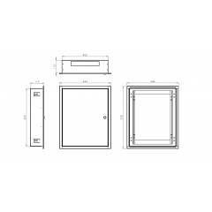 Boîtier encastré OMP5 Blanc 400x500x120