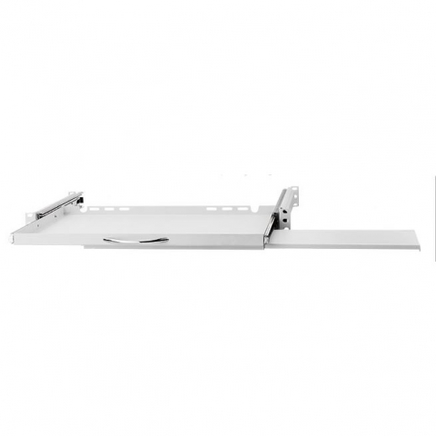 19" Étagère coulissante pour clavier et souris, 350mm, grise