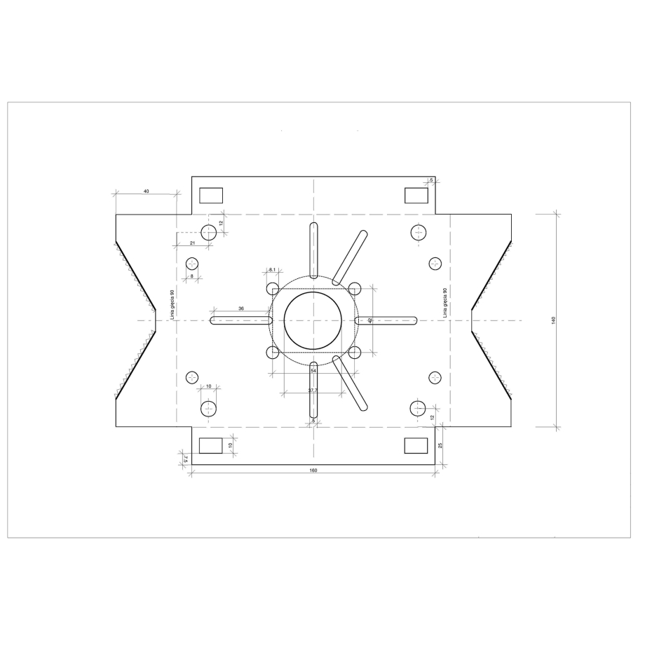 Support de Poteau Double Face pour Caméra IP, Noir