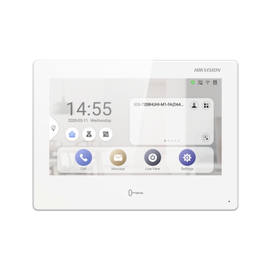 7" Android TFT LCD Moniteur IP à écran tactile DS-KH9310-WTE1