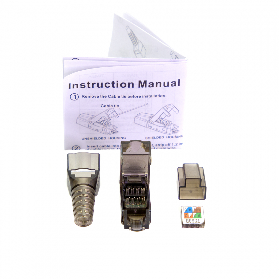 RJ45 Connecteur Cat6 sans outil noir