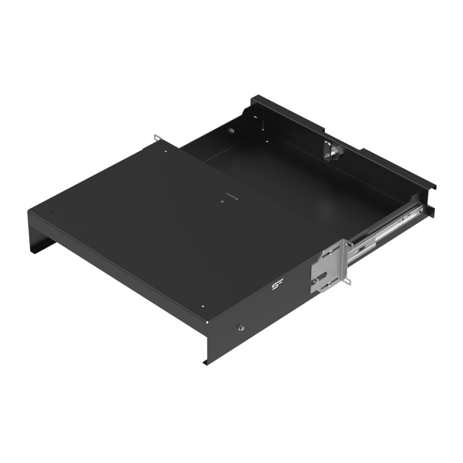 Tiroir à Crémaillère 19" 2U, 320mm, Noir