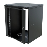 Armoire à Crémaillère 19" 12U, 450mm, Porte Vitrée, Noir