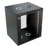 Armoire à Crémaillère 19" 12U, 450mm, Porte Vitrée, Noir