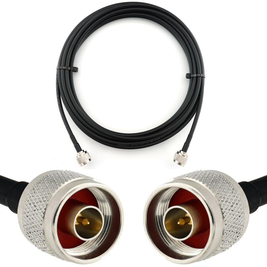 N mâle vers N mâle 7m câble coaxial — HF240 (équivalent à LMR240)