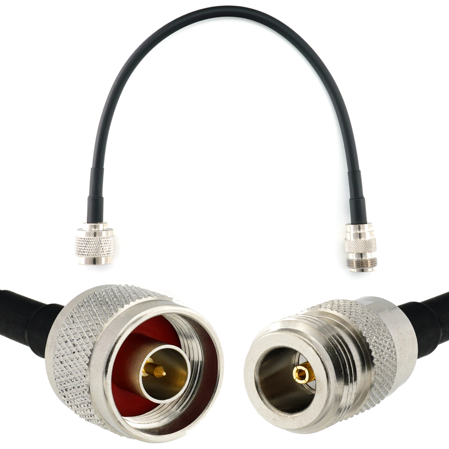 N mâle vers N femelle 30cm câble coaxial — HF240 (équivalent à LMR240)