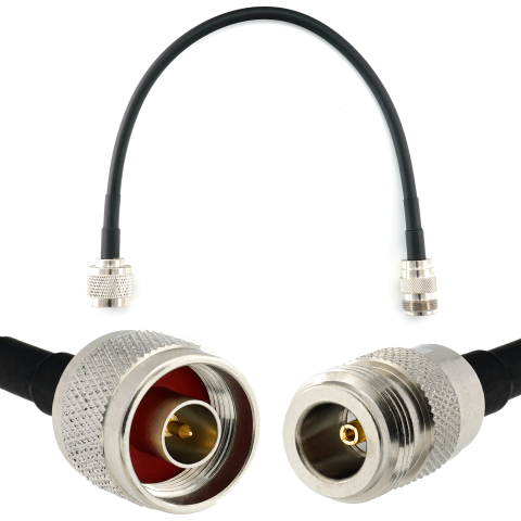 N mâle vers N femelle 30cm câble coaxial — HF240 (équivalent à LMR240)