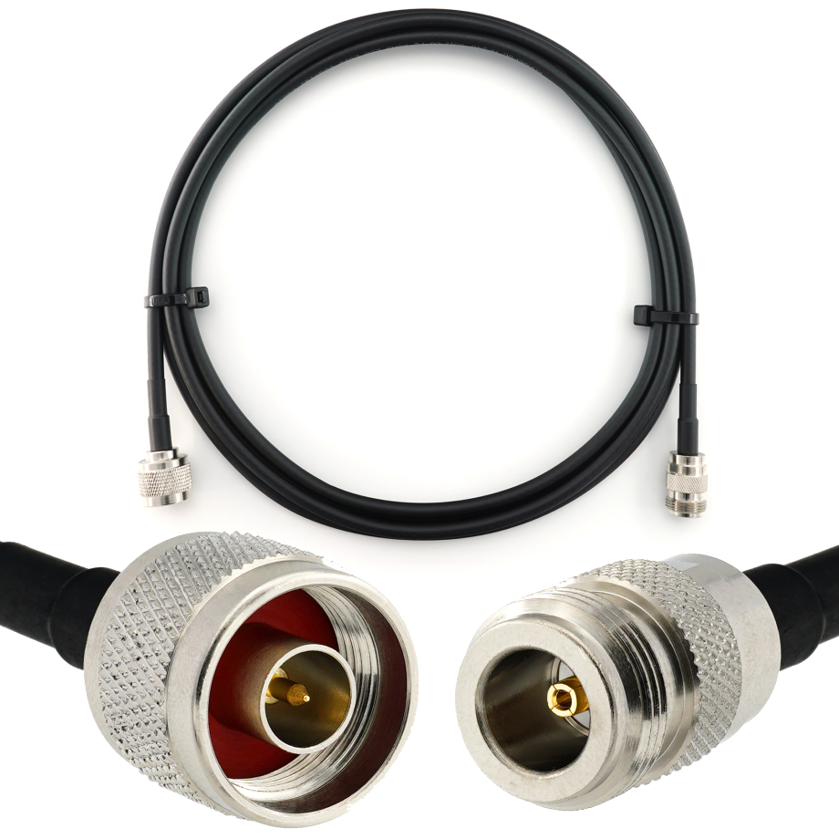 N mâle vers N femelle 2m câble coaxial — HF240 (équivalent à LMR240)