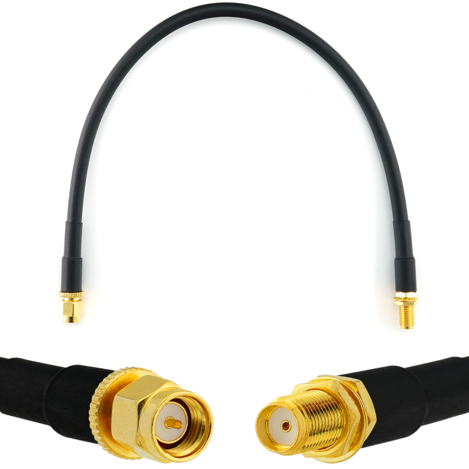 SMA mâle vers SMA femelle 30cm câble coaxial — HF240 (équivalent à LMR240)