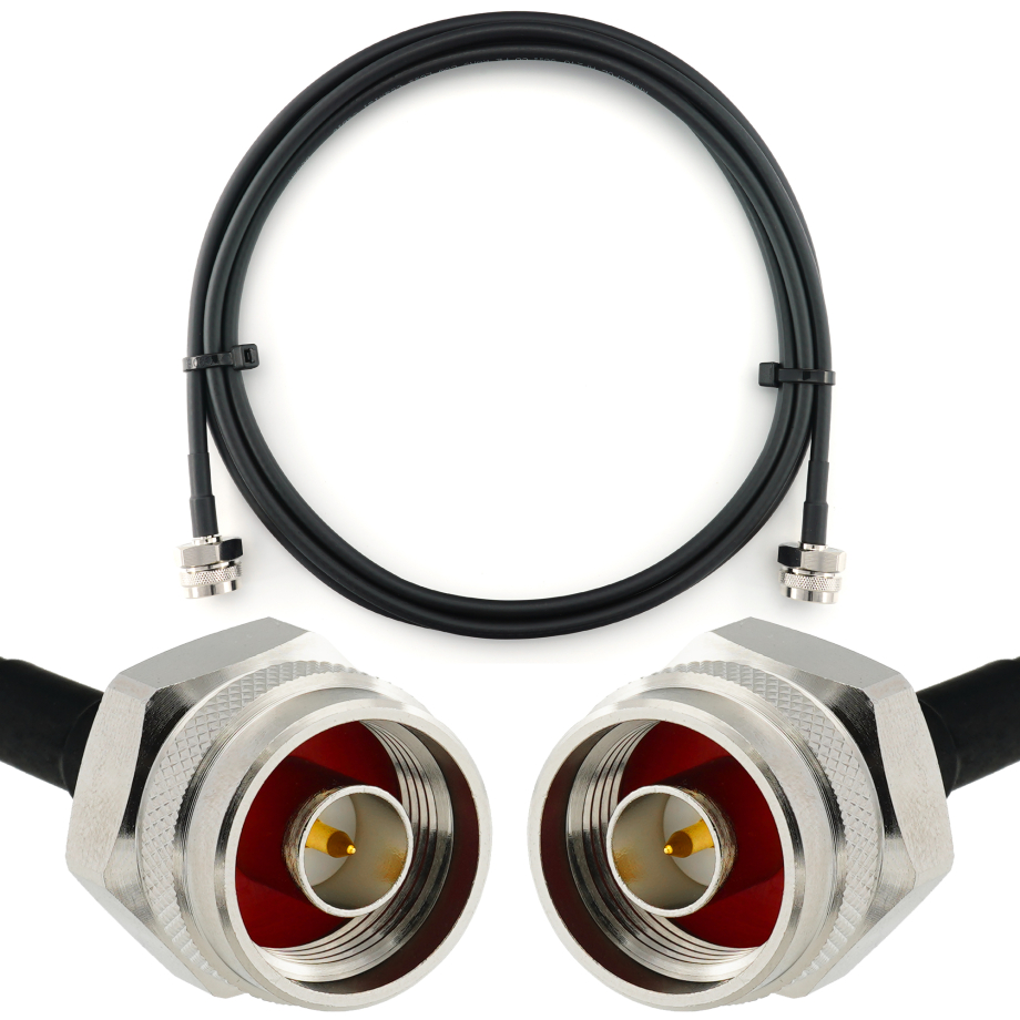 N mâle vers N mâle Hex 1m câble coaxial — HF240 (équivalent à LMR240)