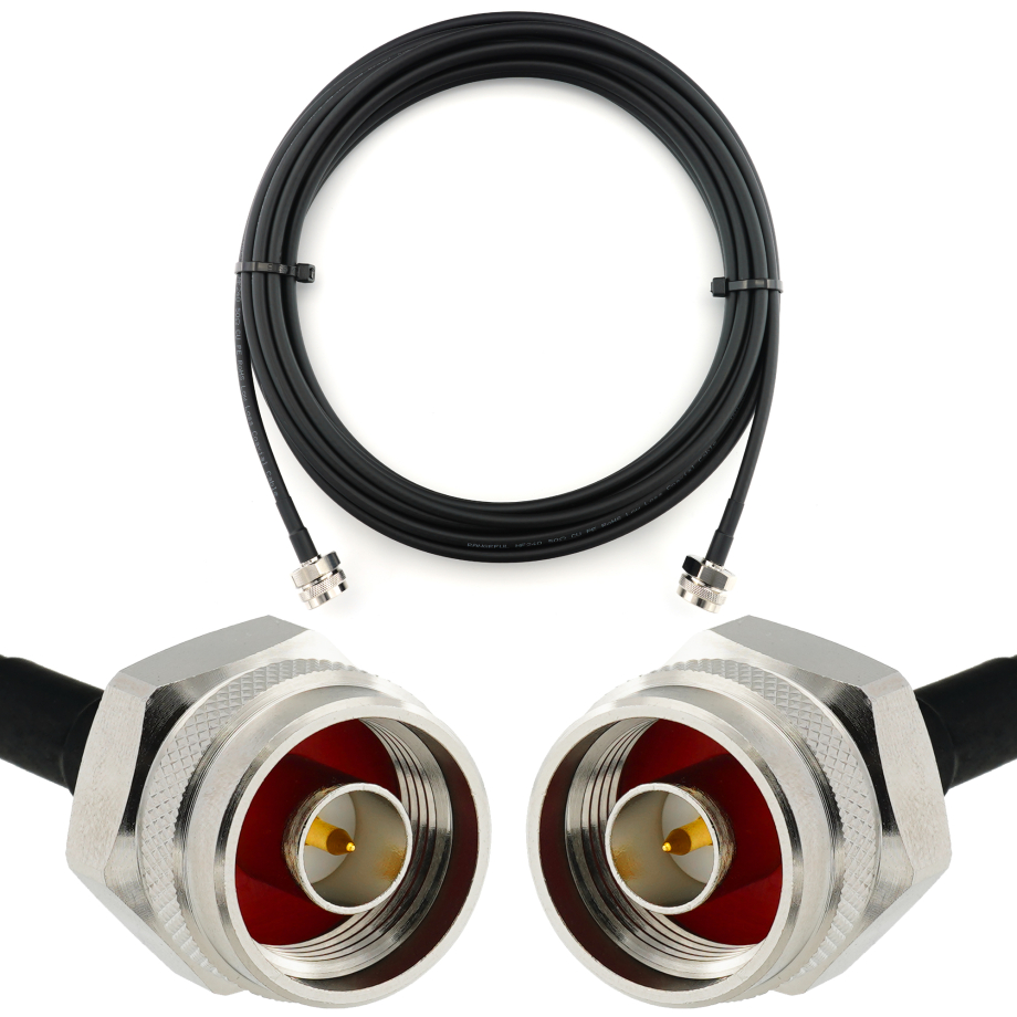 N mâle vers N mâle Hex 10m câble coaxial — HF240 (équivalent à LMR240)