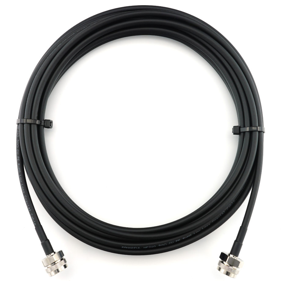 N mâle vers N mâle Hex 10m câble coaxial — HF240 (équivalent à LMR240)