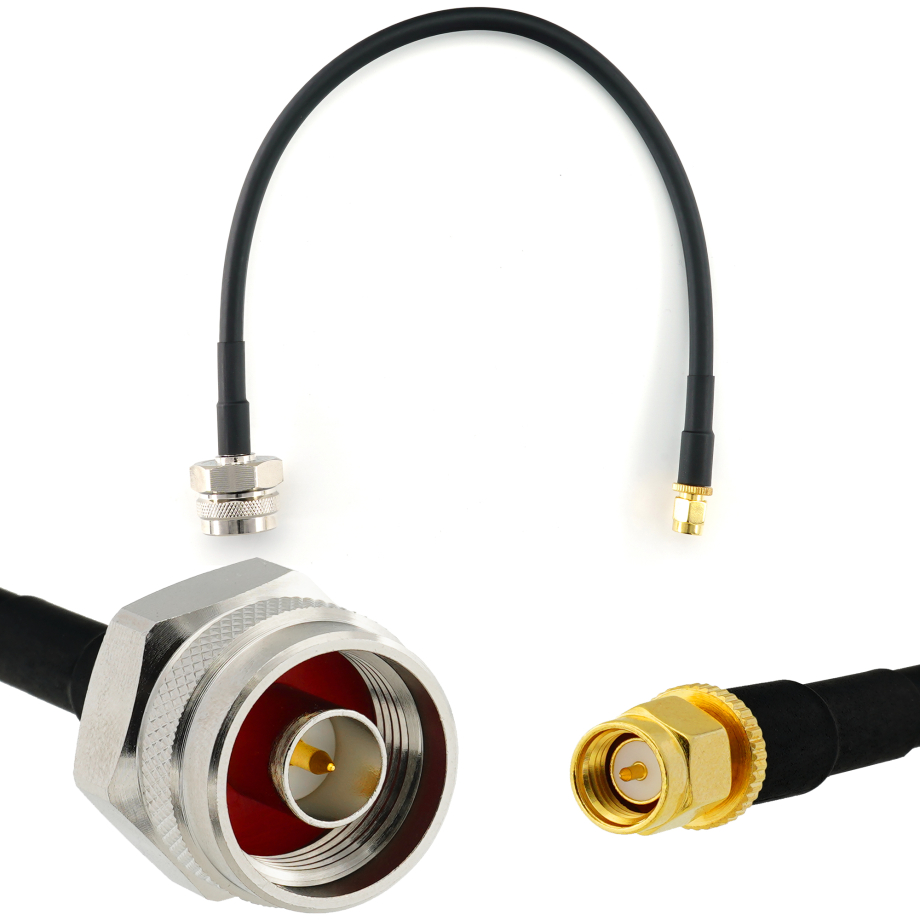 SMA mâle vers N mâle Hex 30cm câble coaxial — HF240 (équivalent à LMR240)