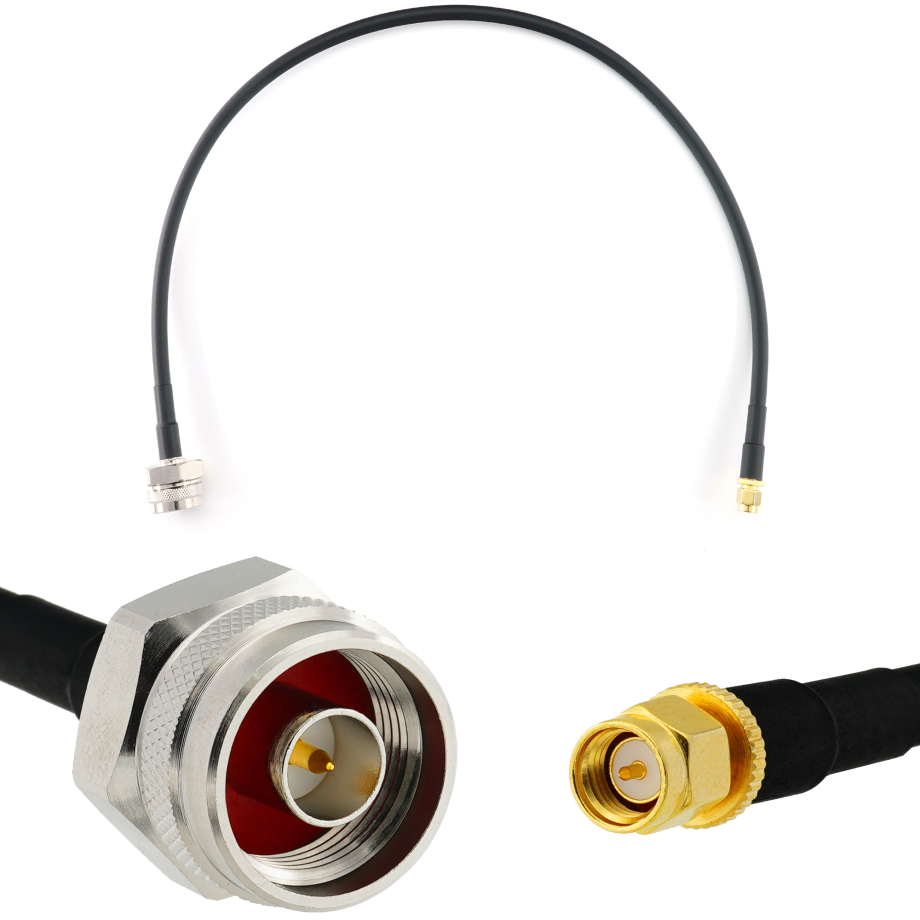 SMA mâle vers N mâle Hex 50cm câble coaxial — HF240 (équivalent à LMR240)