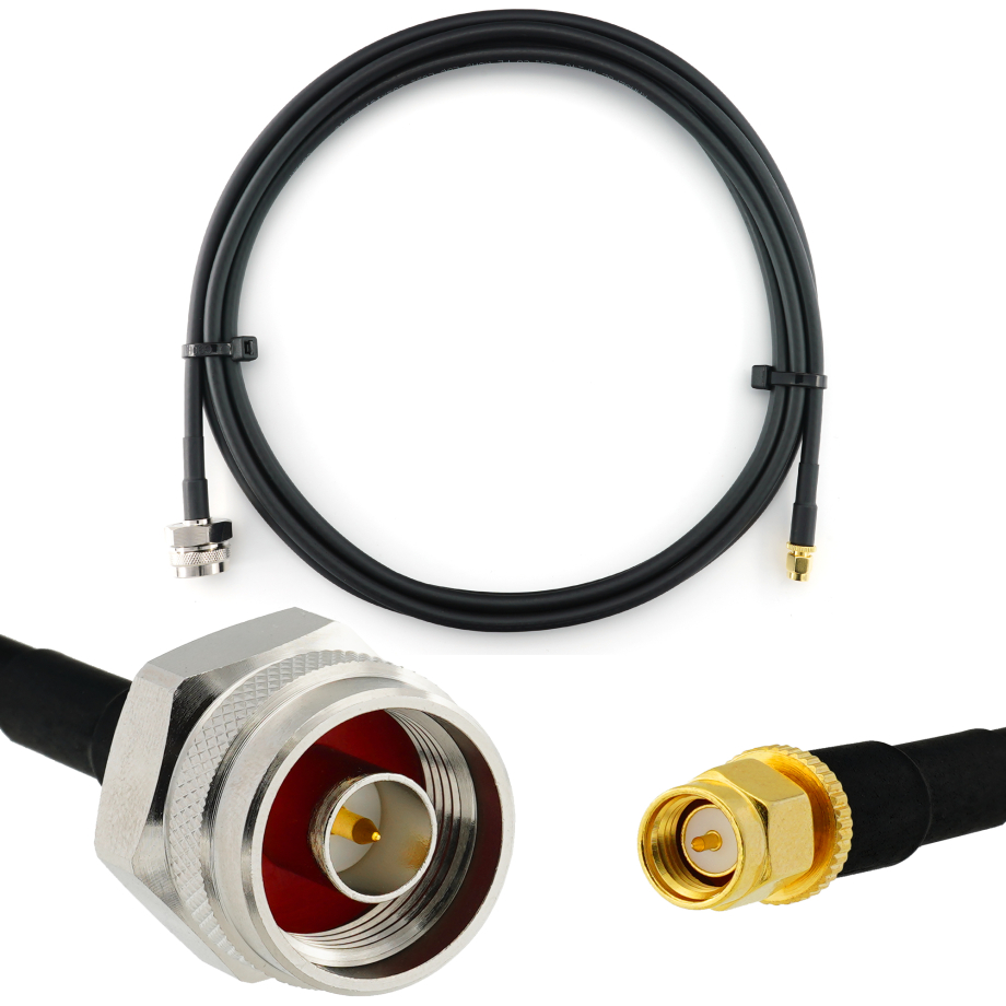 SMA mâle vers N mâle Hex 1m câble coaxial — HF240 (équivalent à LMR240)