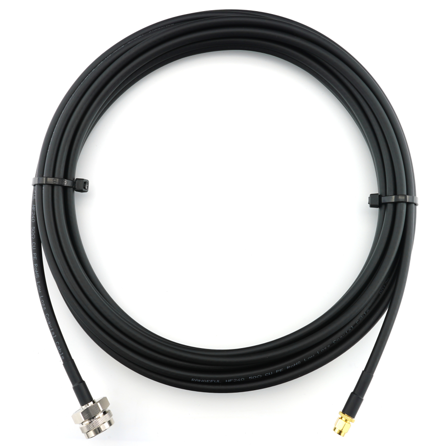 SMA mâle vers N mâle Hex 5m câble coaxial — HF240 (équivalent à LMR240)