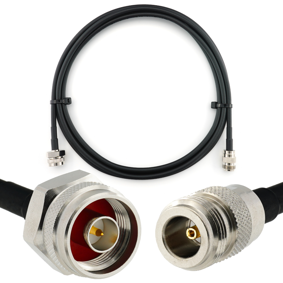 N mâle Hex vers N femelle 3m câble coaxial — HF240 (équivalent à LMR240)