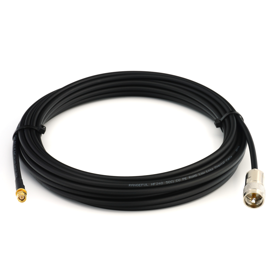 SMA Male vers PL259 20m UHF CB Radio Flexible Coaxial Cable — HF240 (équivalent à LMR240)