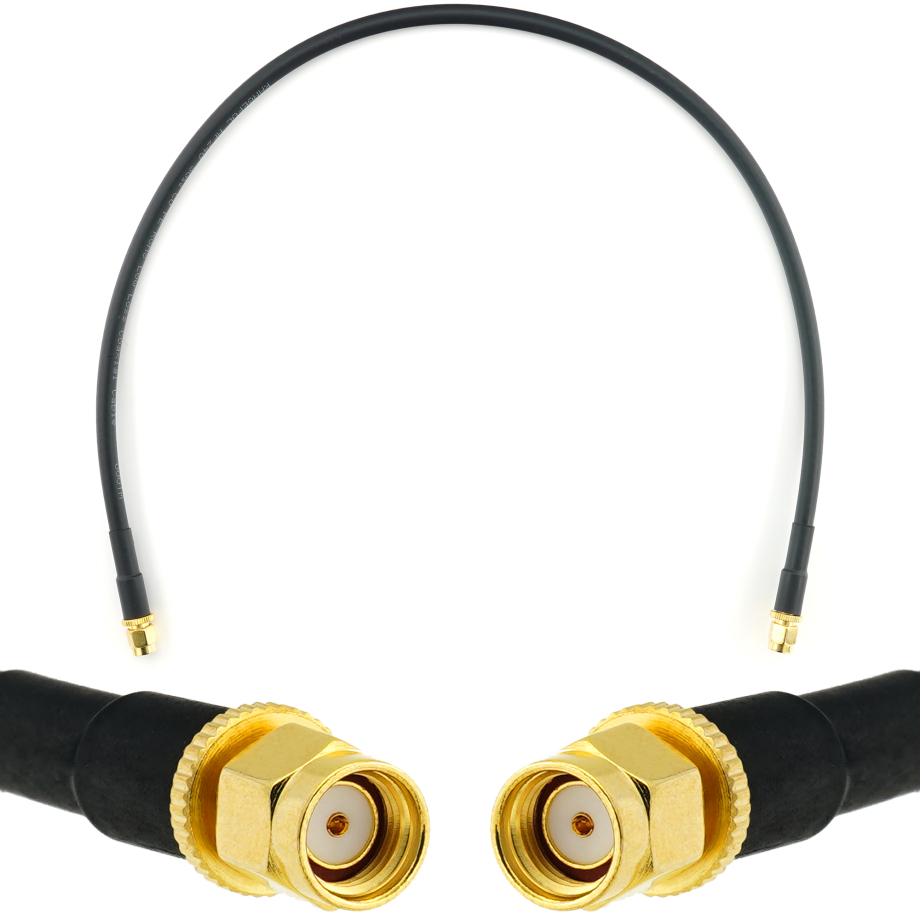 RP-SMA mâle vers RP-SMA mâle 50cm câble coaxial — HF240 (équivalent à LMR240)