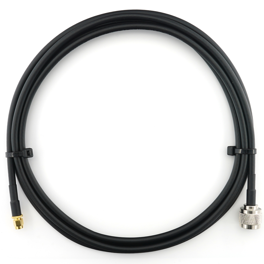 RP-SMA mâle vers N mâle 2m câble coaxial — HF240 (équivalent à LMR240)