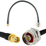 RP-SMA mâle vers N mâle Hex 30cm câble coaxial — HF240 (équivalent à LMR240)