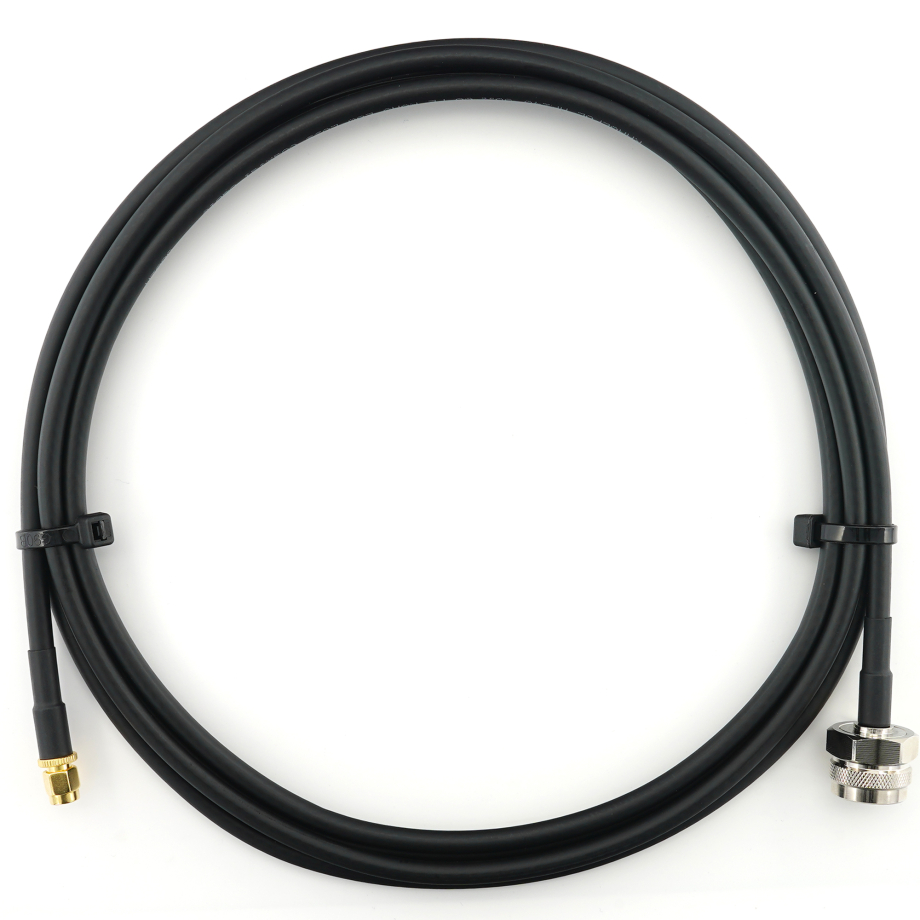 RP-SMA mâle vers N mâle Hex 1m câble coaxial — HF240 (équivalent à LMR240)