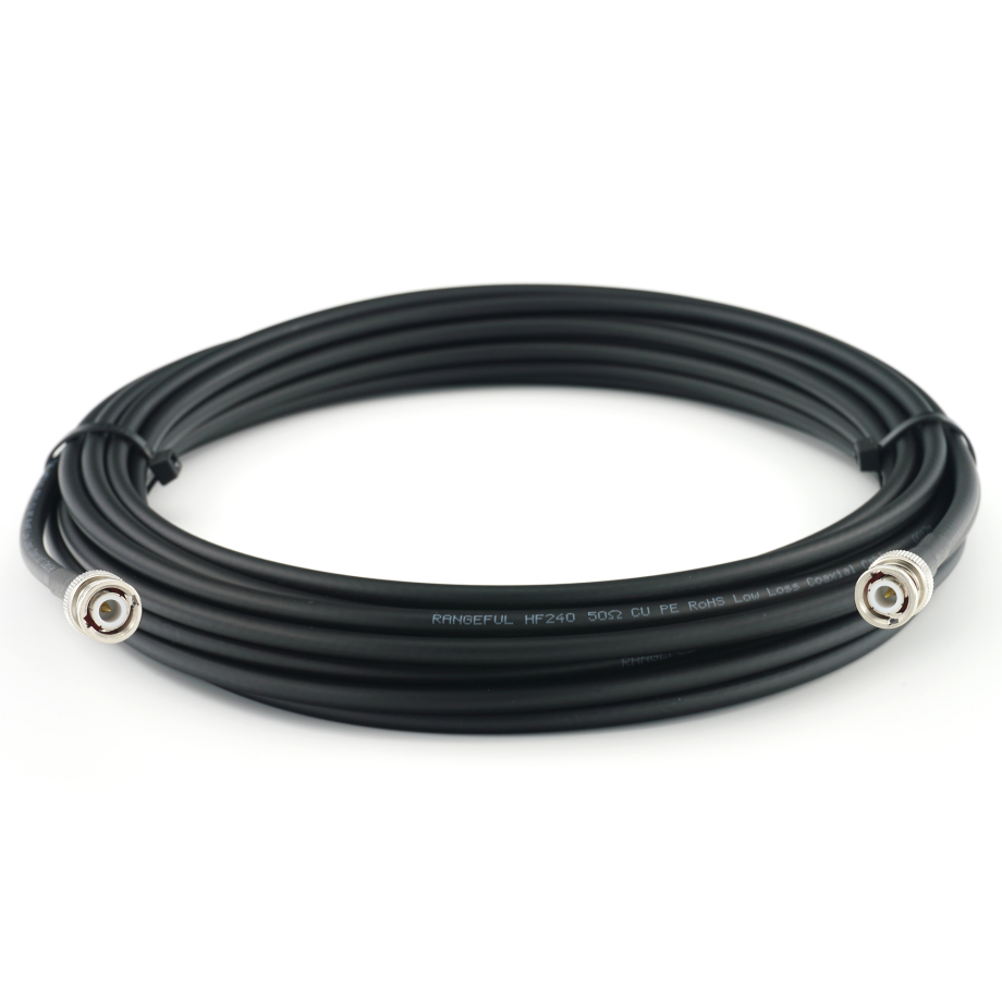 BNC mâle vers BNC mâle 10m câble coaxial — HF240 (équivalent à LMR240)