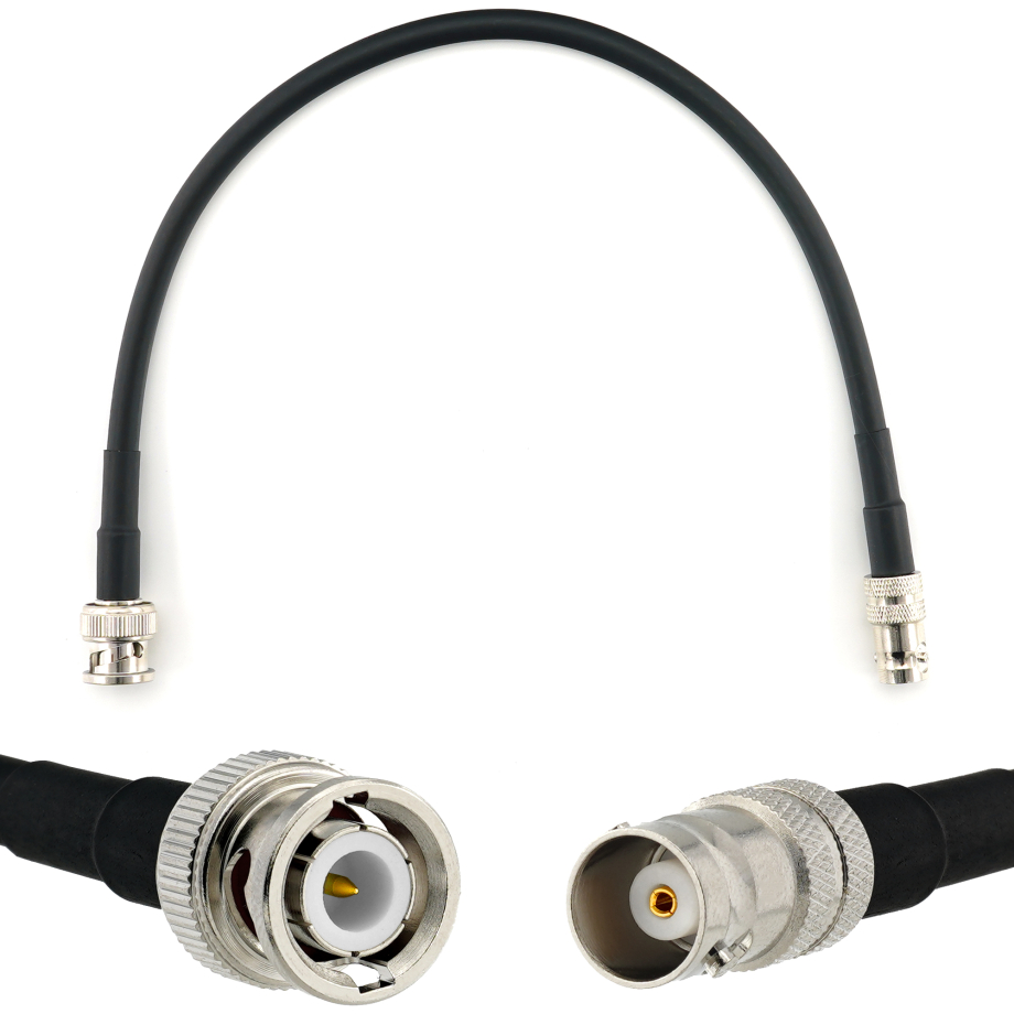 BNC mâle vers BNC femelle 30cm câble coaxial — HF240 (équivalent à LMR240)