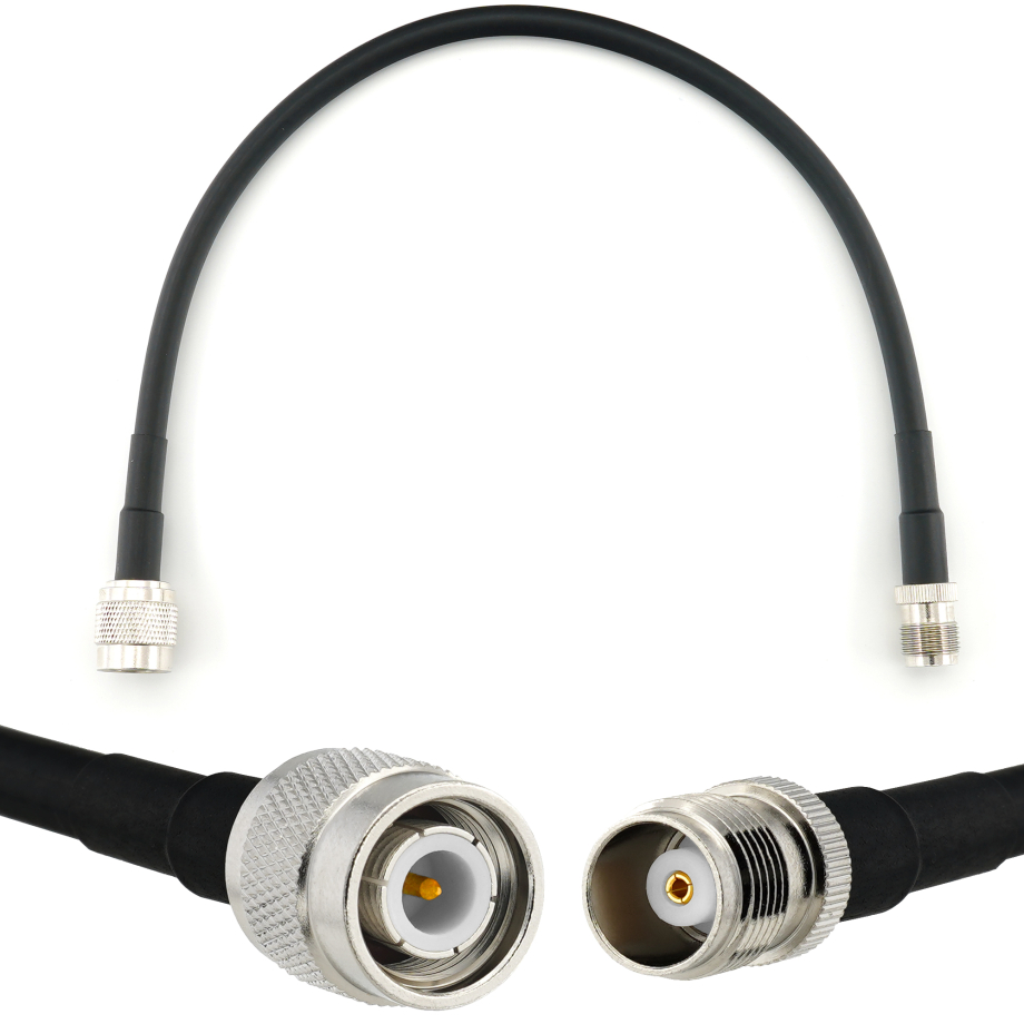 TNC mâle vers TNC femelle 30cm câble coaxial — HF240 (équivalent à LMR240)