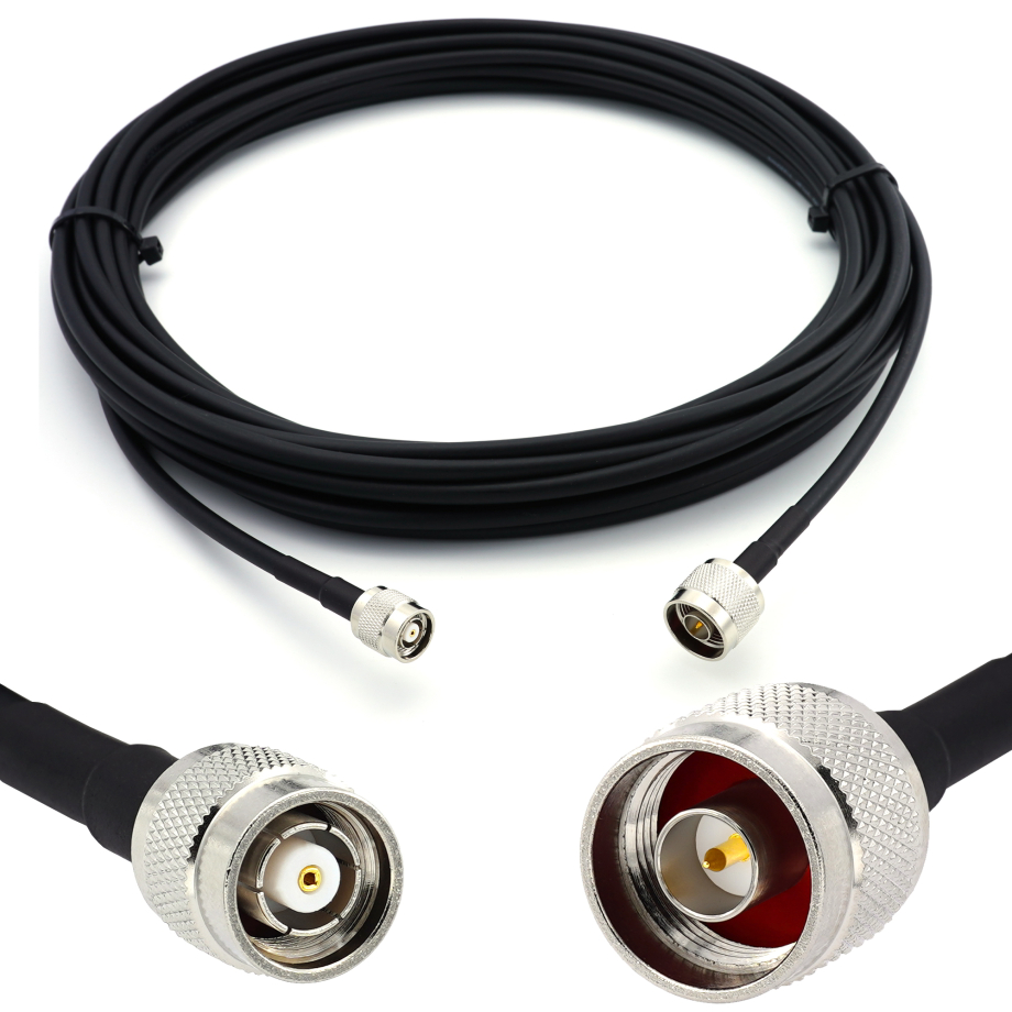 N mâle vers RP-TNC mâle 3m câble coaxial — HF240 (équivalent à LMR240)