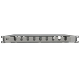 Tiroir d'alimentation pour câbles 19" 1U, Gris