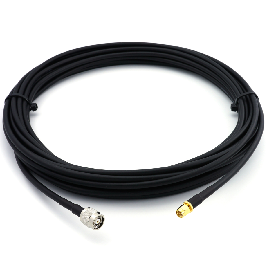 SMA mâle vers RP-TNC mâle 20m câble coaxial — HF240 (équivalent à LMR240)