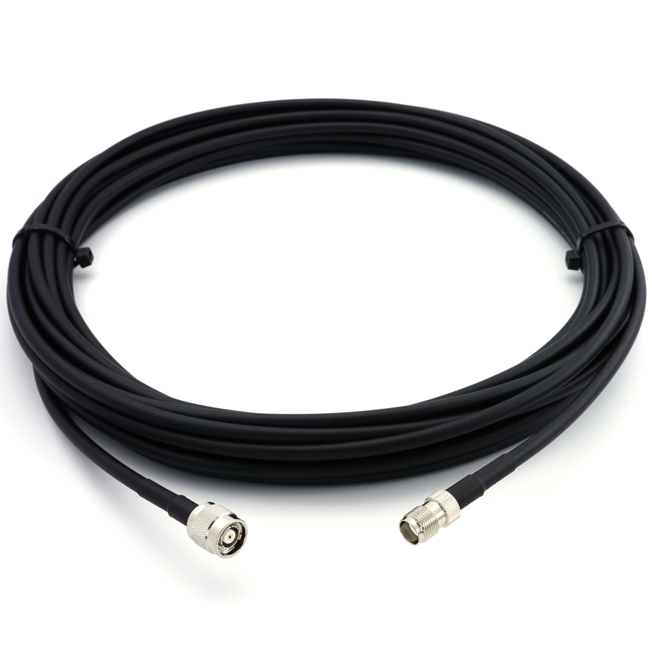 RP-TNC mâle vers RP-TNC femelle 20m câble coaxial — HF240 (équivalent à LMR240)